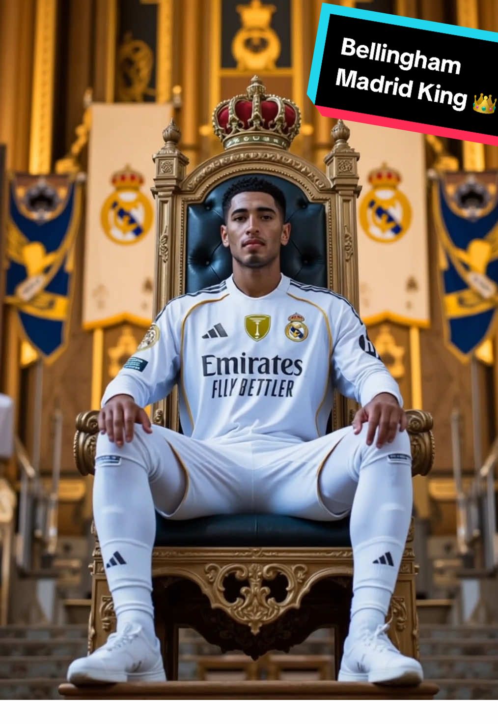 Bellingham Madrid King 👑  Real Madrid’s future legend 🔥 #RealMadrid #RM #AI #AIVideo