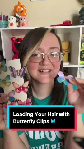 Loading your hair with butterfly clips 🦋✨ #asmr #pov #hair 
