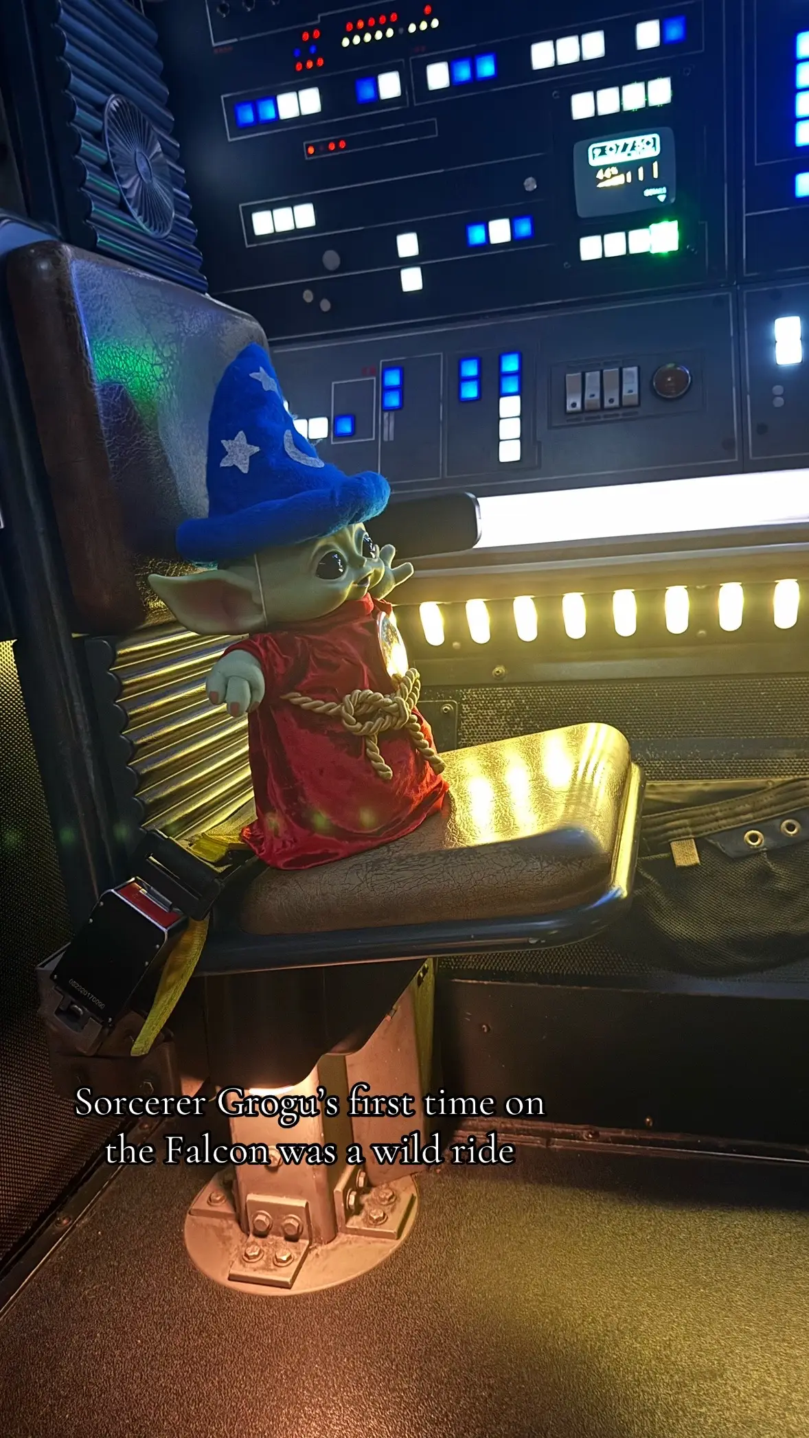 Jedi are totally Space Wizards so this checks out to me #mickeymouse #grogu #millenniumfalcon 