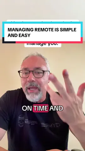 Video 549 You know why they don’t want you remote? They have no idea how to manage you, and it’s not even difficult, but no one is teaching them. Weekly Team Meetings, Monday, Online. 	1.	Bob how was your weekend. 	2.	What did you have for deliverables last week? 	3.	What do you have this week? 	4.	Need anything from the team 	5.	Next, it’s that easy. #remotework #management #mattrieck #hybridwork #career