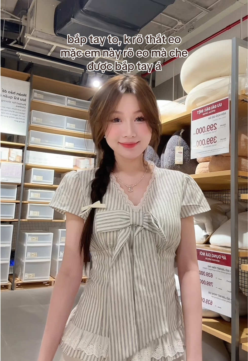 có dây buộc eo tạo thắt eo cực xinh #outfitxinhmoingay #danghinhchunhat #aochieteo 