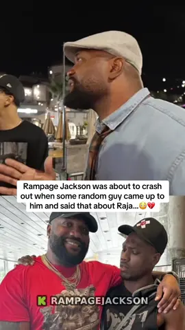 Rampage Jackson was about to crash out when some random guy came up to him and said that about Raja…😳 #rampagejackson #rajaplus #crashout #badmood 