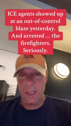 ICE agents showed up at an out-of-control blaze yesterday. And arrested … the firefighters. Seriously. #ice #beargulchfire #fire #america