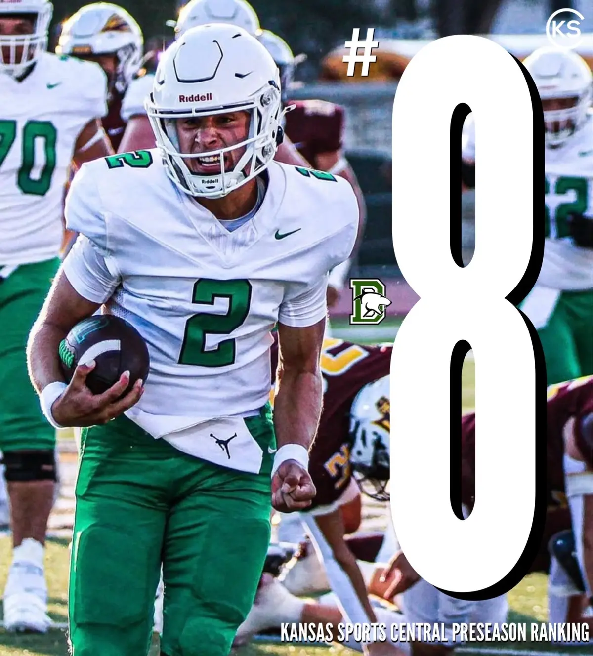 The Panthers take the 8th spot in our Kansas High School Football Preseason Top 25. A powerhouse program in Kansas, Derby is always a competitor and once again looks to be in the mix for a deep 6A run. #fyp #kansas #kansastiktok #highschoolfootball 