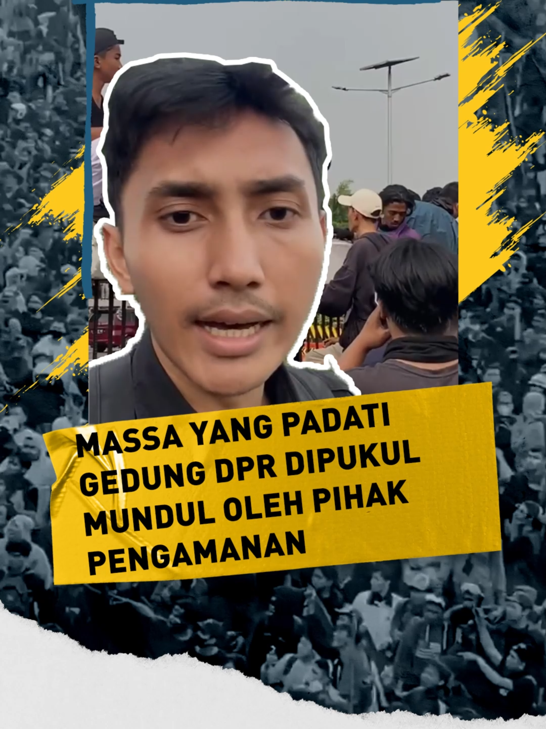 Aksi unjuk rasa yang diinisiasikan oleh Partai Buruh Indonesia dan Konfederasi Serikat Pekerja Indonesia (KSPI) mendapat massa tambahan pada Kamis (28/08/2025).  Massa tambahan berisi mahasiswa, ormas, hingga pelajar dari SMA/SMK dan SMP. Mereka mulai memadati halaman gedung DPR sekitar pukul 13.50 WIB kemudian dipukul mundur oleh pihak pengamanan gabungan sekitar pukul 15.45 WIB.   Jurnalis Metro TV - Ifdal Amal   #unjukrasa #demonstrasi #gedungdpr