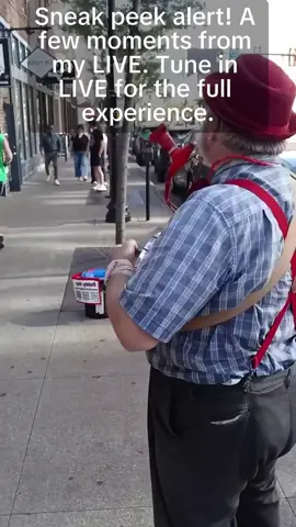 Sneak peek alert! 45 minutes from my LIVE. Tune in LIVE for the full experience at NOOOON EDST, 16:00 GMT. #tiktoklive #livehighlights #tinpanalley #KAZOO #BUSKER 