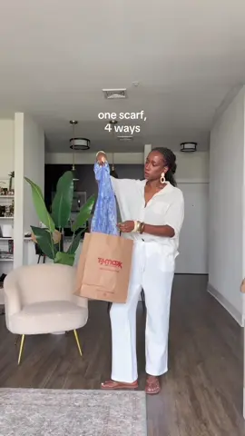 not just a scarf… it’s a top, a bag accessory, and more #tjmaxxpartner #outfitinspo 
