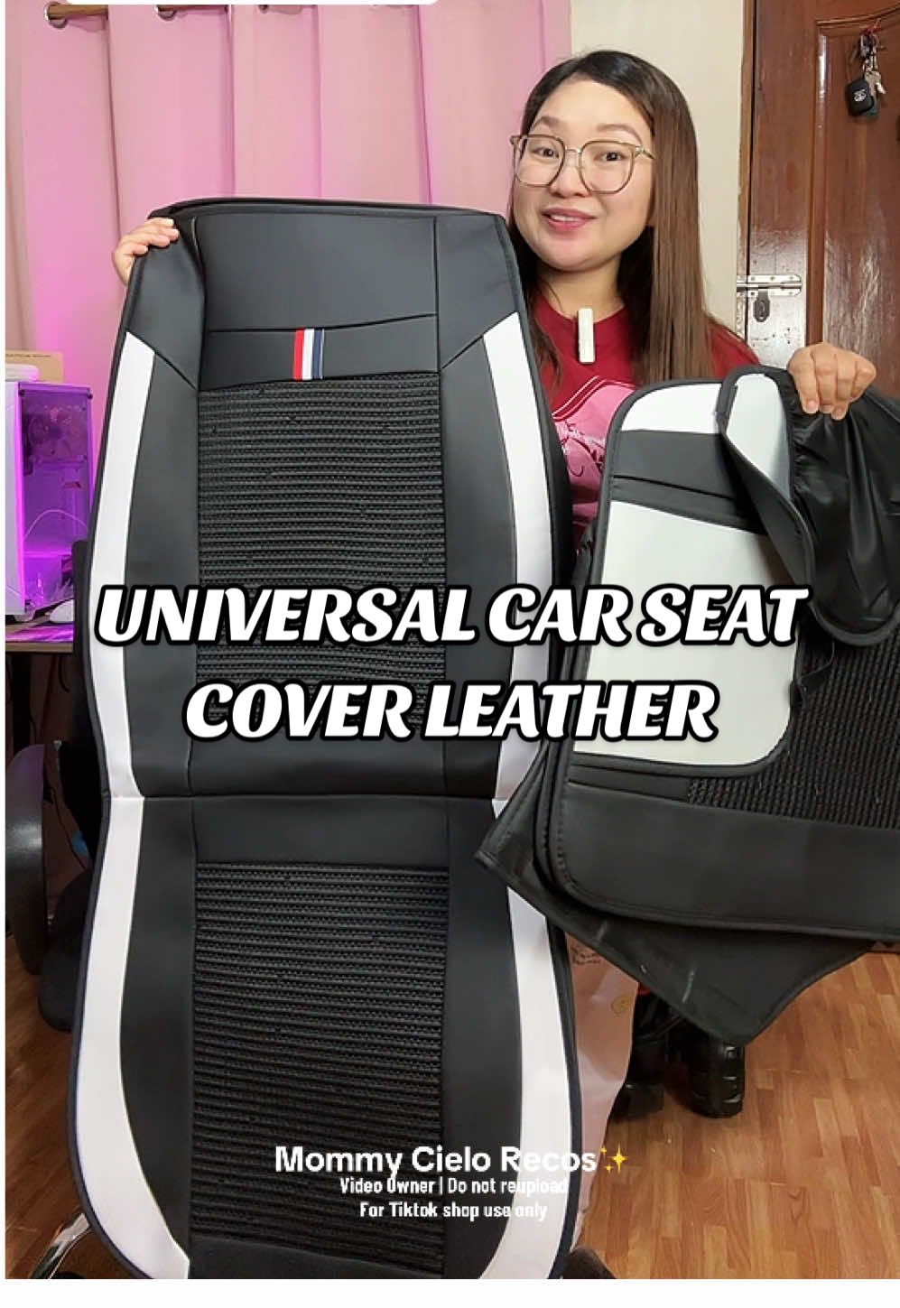 Universal Leather Car Seat Cover Full Set for 5 seaters car!  #leathercarseatcover  #universalcarseatcover #carseatcover #caraccessories #car 