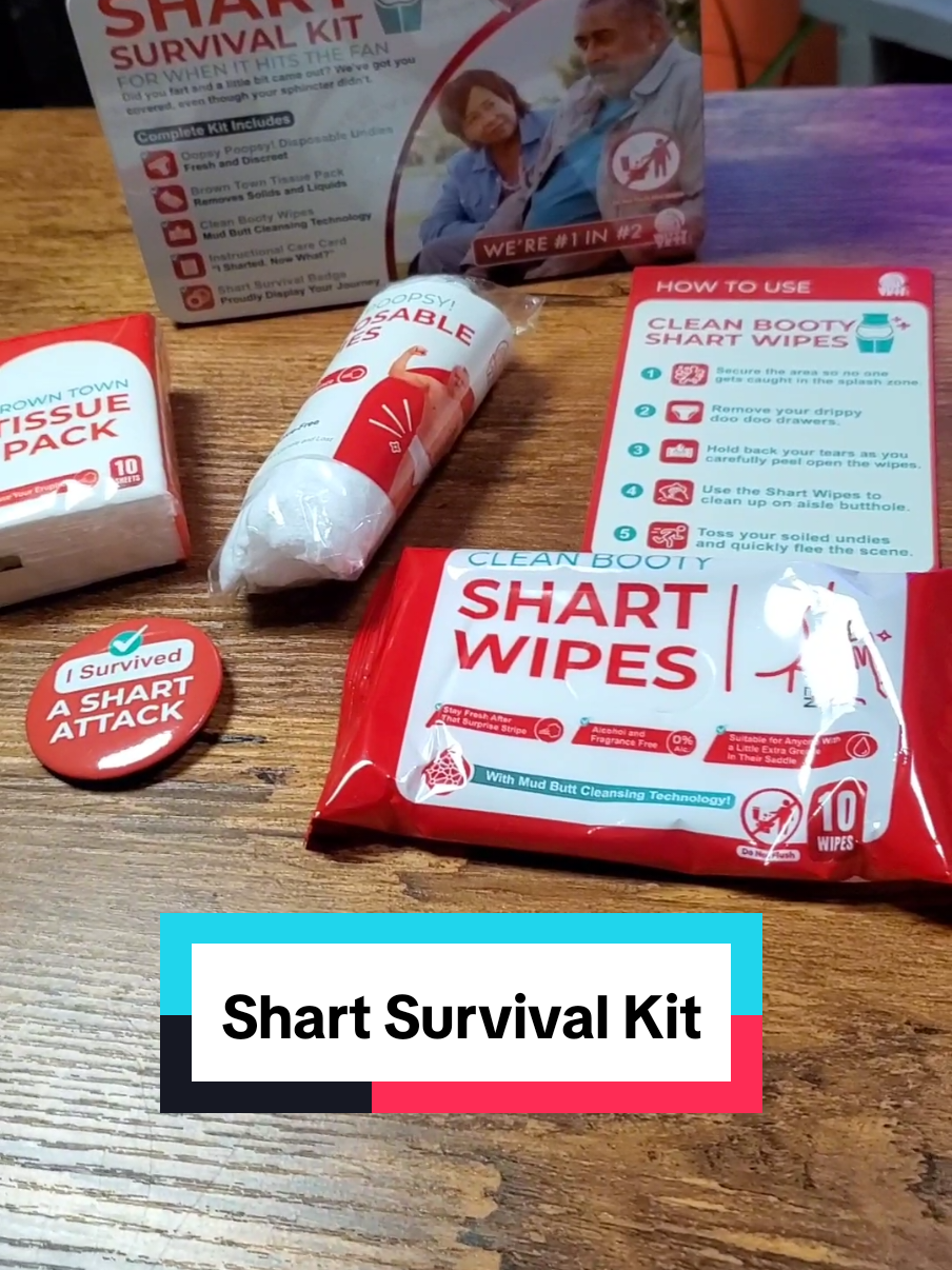 Shart Survival Kit novelty gift, funny and humorous for friends, family and loved ones! #prank #prankgift #funnygift #tiktokshoplabordaysale #tiktokshopcreatorpicks 