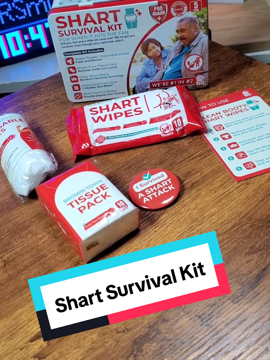 Shart Survival Kit novelty gift, funny and humorous for friends, family and loved ones! #prank #prankgift #funnygift #tiktokshoplabordaysale #tiktokshopcreatorpicks 