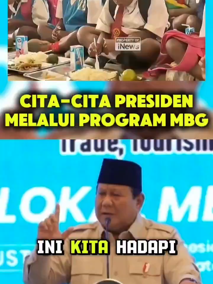 ✨ Tidak boleh ada anak Indonesia yang berangkat ke sekolah dalam keadaan lapar! Melalui Program Makan Bergizi Gratis (MBG), Presiden Prabowo memastikan setiap anak mendapat asupan sehat agar bisa belajar dengan semangat, tumbuh cerdas, dan meraih masa depan gemilang. 🍱 Anak kuat → Belajar semangat 💪 Bangsa sehat → Indonesia hebat #MBG #MakanBergiziGratis #PrabowoPresidenRakyat #MasaDepanIndonesia #AnakSehatBangsaKuat