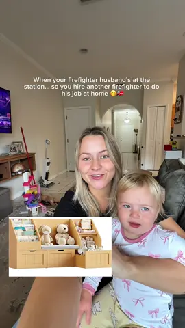 Sometimes the best way to support my firefighter husband is giving him a break 😅 thankful for Helpful Heroes making that possible 🚒 Use code SKY10 on the @helpfulheroesapp for 10% off! #HelpfulHeroesPartner #HeroAtHome #firewife #ad #toddlermom 