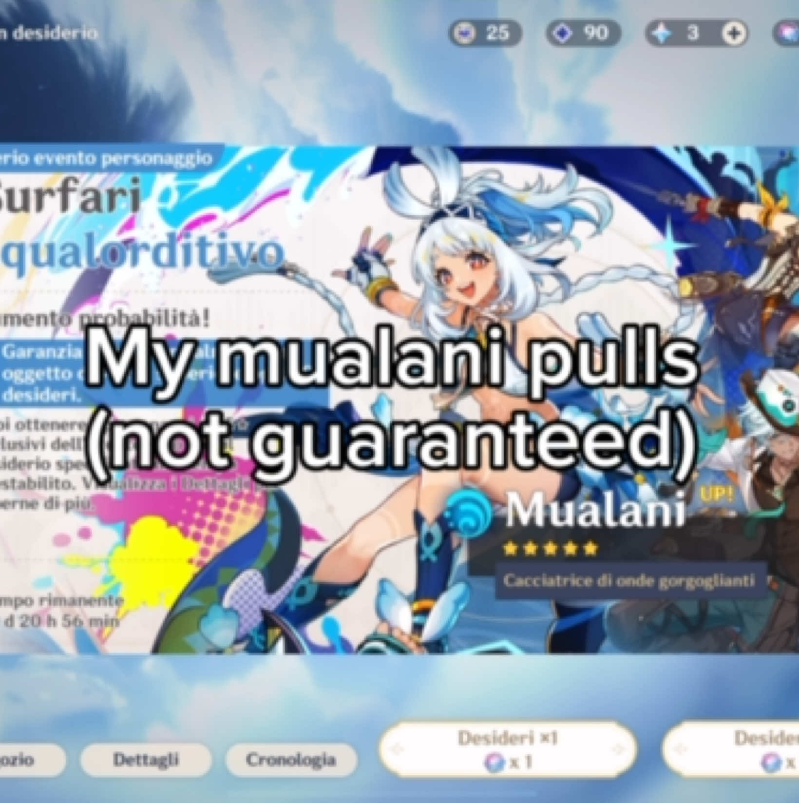 the queen of the waves is home🦈!! #CapCut #mualani #mualanipulls #GenshinImpact #wishesf2p
