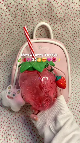 perpect cute 🍓🍰🍃🎪 #botolminum #mug #strawberry #fyp 