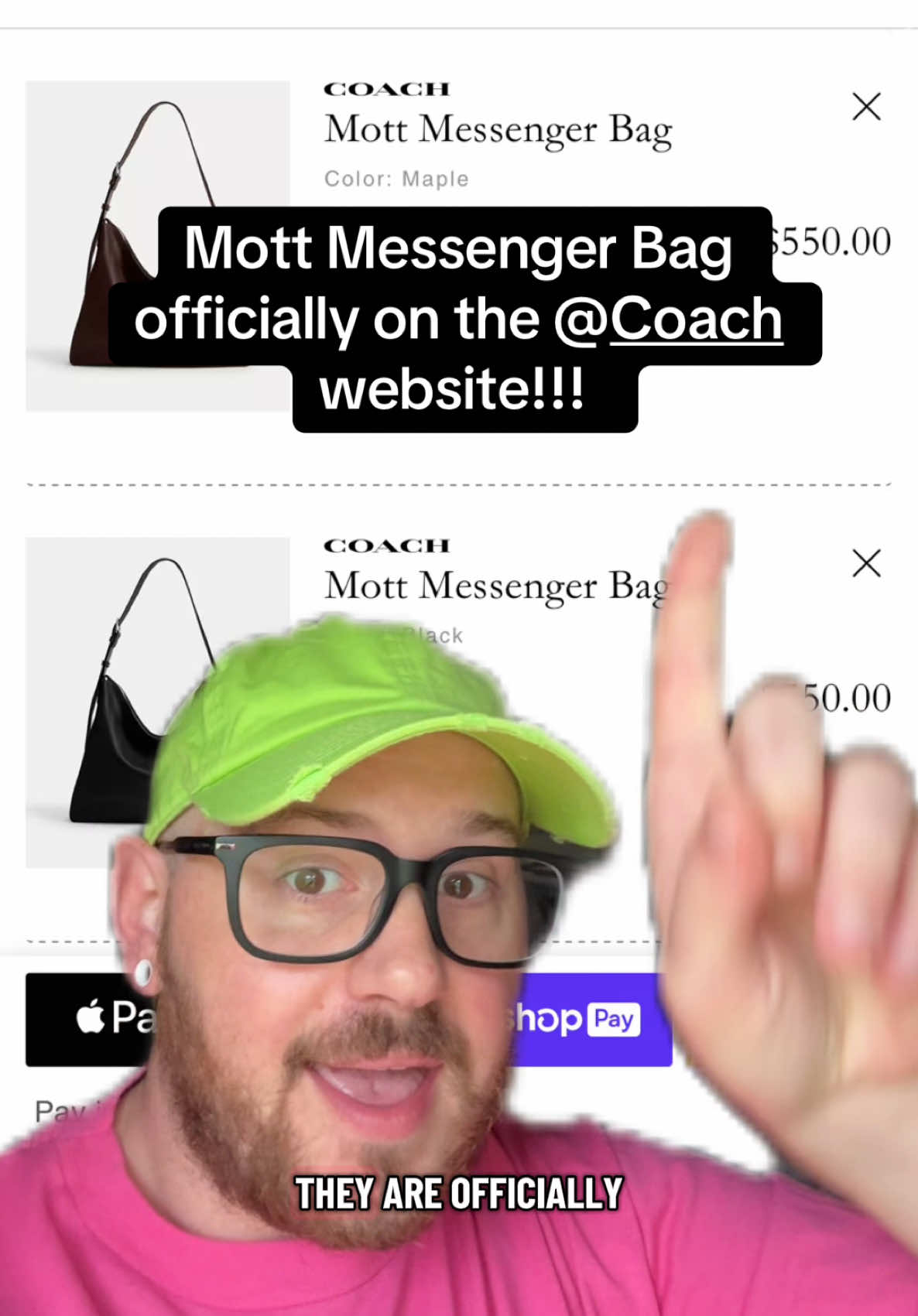 The Mott Messenger bag from @Coach is officially online!!! 👜👜👜 #coach #coachny #bagcollection #bagsoftiktok #greenscreen 