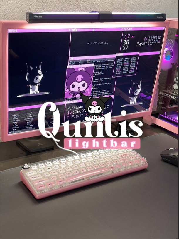 lightbar é mais do que estética, é necessário para o saúde dos nossos olhos! caso gostou, o link estará na bio 🎀 @quntisofficial  . . . #unboxingvideo #lightbar #quntis #keeb #pinkkeyboard #gametime #gamegirl #gameroom #deskispo #pinksetup #desksetup #setupinspiration #cozygames #cozygamingsetup #aesthetic #aesthetics #ａｅｓｔｈｅｔｉｃ #pink #kuromicore #kuromi#setupideas