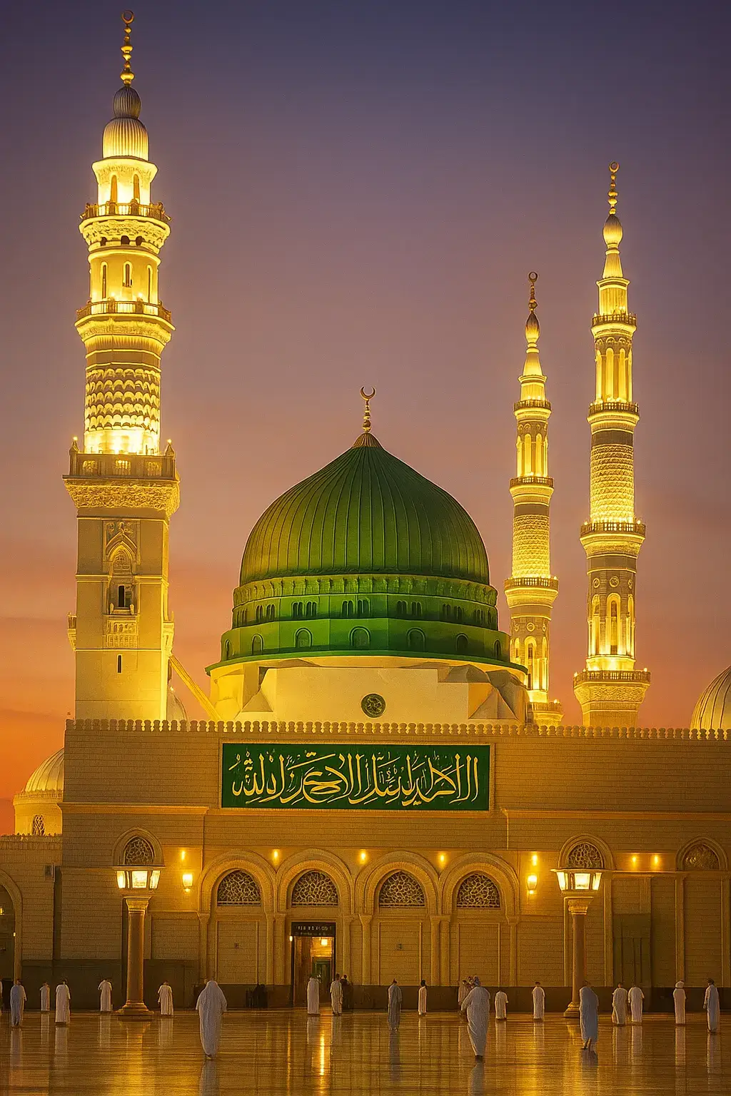 SubhanAllah ♥️♥️ madina munawra                                                                       Madinah is a sacred city in Saudi Arabia. It is the second holiest city in Islamic. Al-Masjid an-Nabawi, with the tomb of prophet Muhammad (PBUH), is main attraction. This mosque is one of the largest in the world. The Rawdah, or Garden of paradise, is a sacred area. It contains the tomb of prophet Muhammad (PBUH). Mount Uhud, where the battle of Uhud. took place in 625 CE, is another attention. Jannat al-Baqi is a historic cemetery where Madinah Madinah is a city rich history, spirituality, and culture. It is a significant place for Muslims worldwide. Visitors come from around the world to experince its beauty and tranquility. Madinah's sacred atmosphere is a truly unique experience. #plztiktokteamdontunderviewmyvideos #foryoupage 