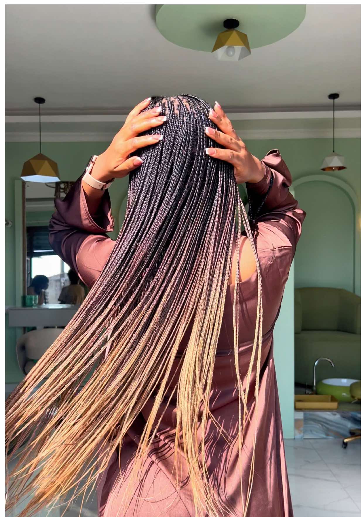 BONESTRAIGHT BRAIDS in our best selling ombre color - CARAMELLA TRIO #CapCut #ombrebraids #zambianhairstylist #c14 #bonestraighthair 