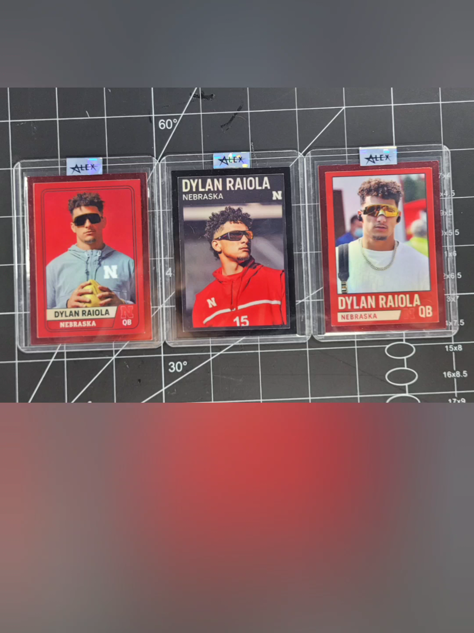 which of these Dylan Raiola Cards is your favorite?  #sportscards #football #nebraska #gobigred #nfl 