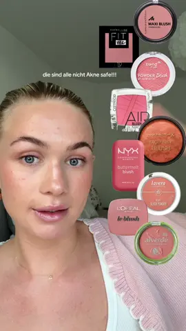 Puder Blushes sind echt tricky bei zu Akne neigender Haut 🥹 #aknesafe #aknesafemakeup #drogerie 