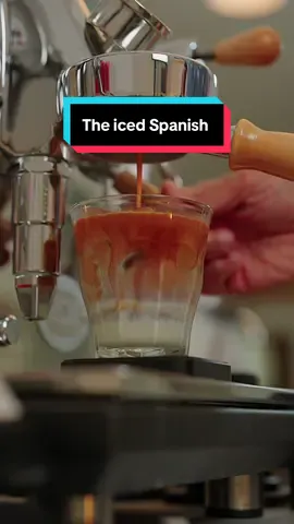 The iced Spanish latte is ❤️. . All equipment used avaible at our website and stores .. 🛳️ all across the world . . #coffee #coffeetiktok #espresso #espressomachine #espressobar 