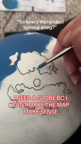 So from this experience I now need to change my map AGAIN bc it was too empty. If there are easier ways please tell me bc I need a way to visualize so I can make it MAKE SENSE . . . #worldbuilding #art #painting #fyp #passionproject 