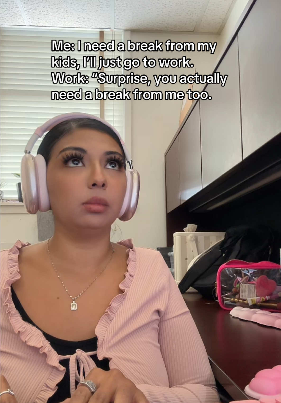 Escaping mom life just to be stressed at work 🤡 #workingmom #momlife #worklife #momof3