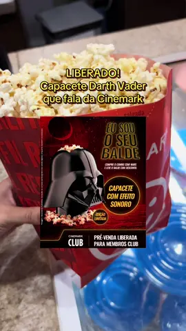 MEU DEUSSS! O balde de pipoca do Darth Vader da Cinemark que FALA! #cinema #starwars #baldedepipoca #capacetedarthvader 