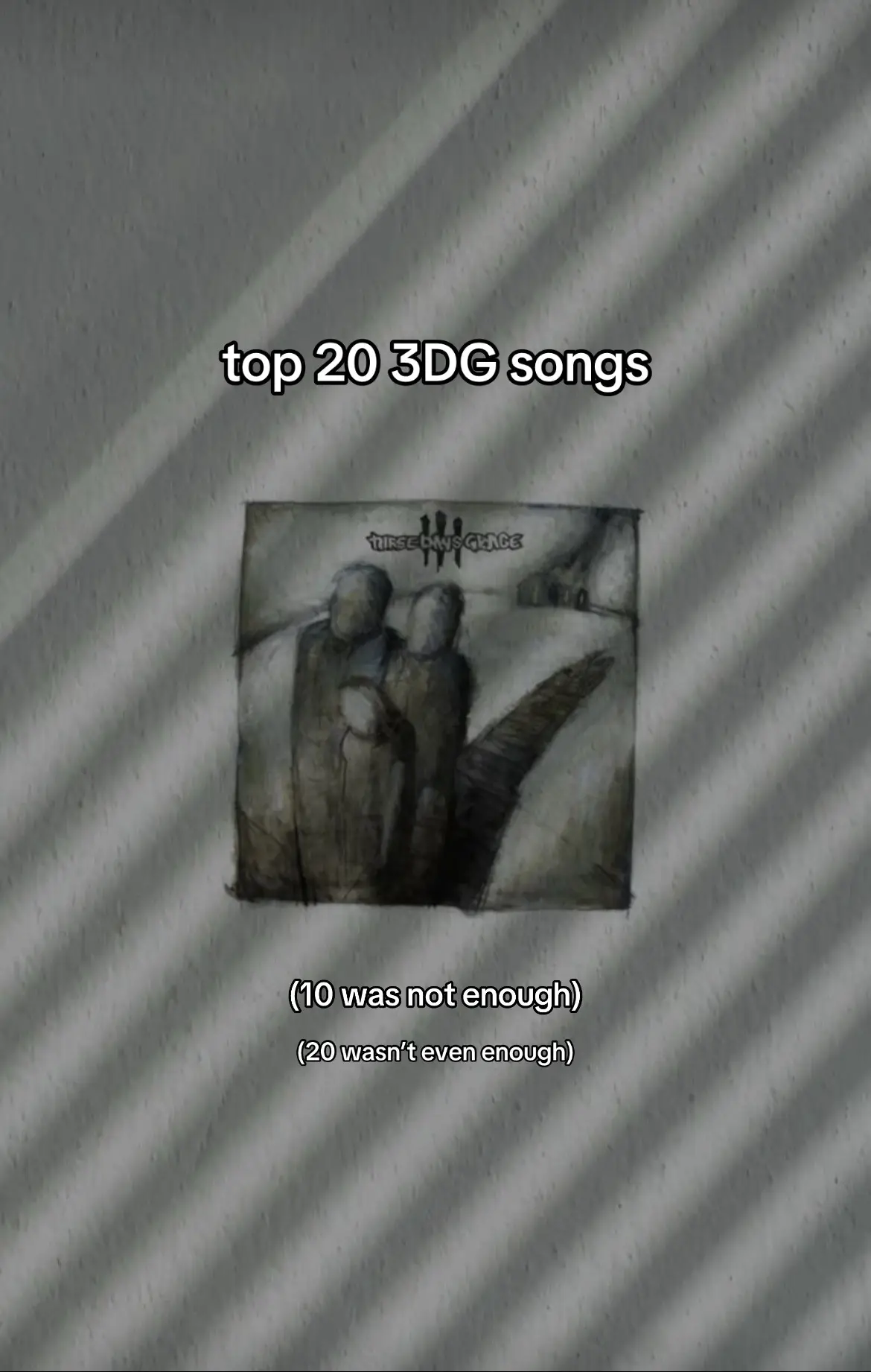 could’ve easily done 30, so honorable mentions to Infra-Red, Landmine, The Good Life, Last To Know, It’s All Over, Fallen Angel, Pain, Time of Dying, nvm i won’t stop. #threedaysgrace #rockmusic @Three Days Grace less than one month to see my fav band in concert finally 🖤