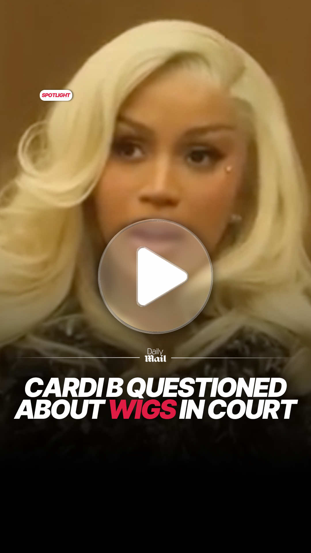 Cardi B was bizarrely questioned about her wigs as she appeared in court for her civil assault trial. #celebritynews #cardib #court #crime 