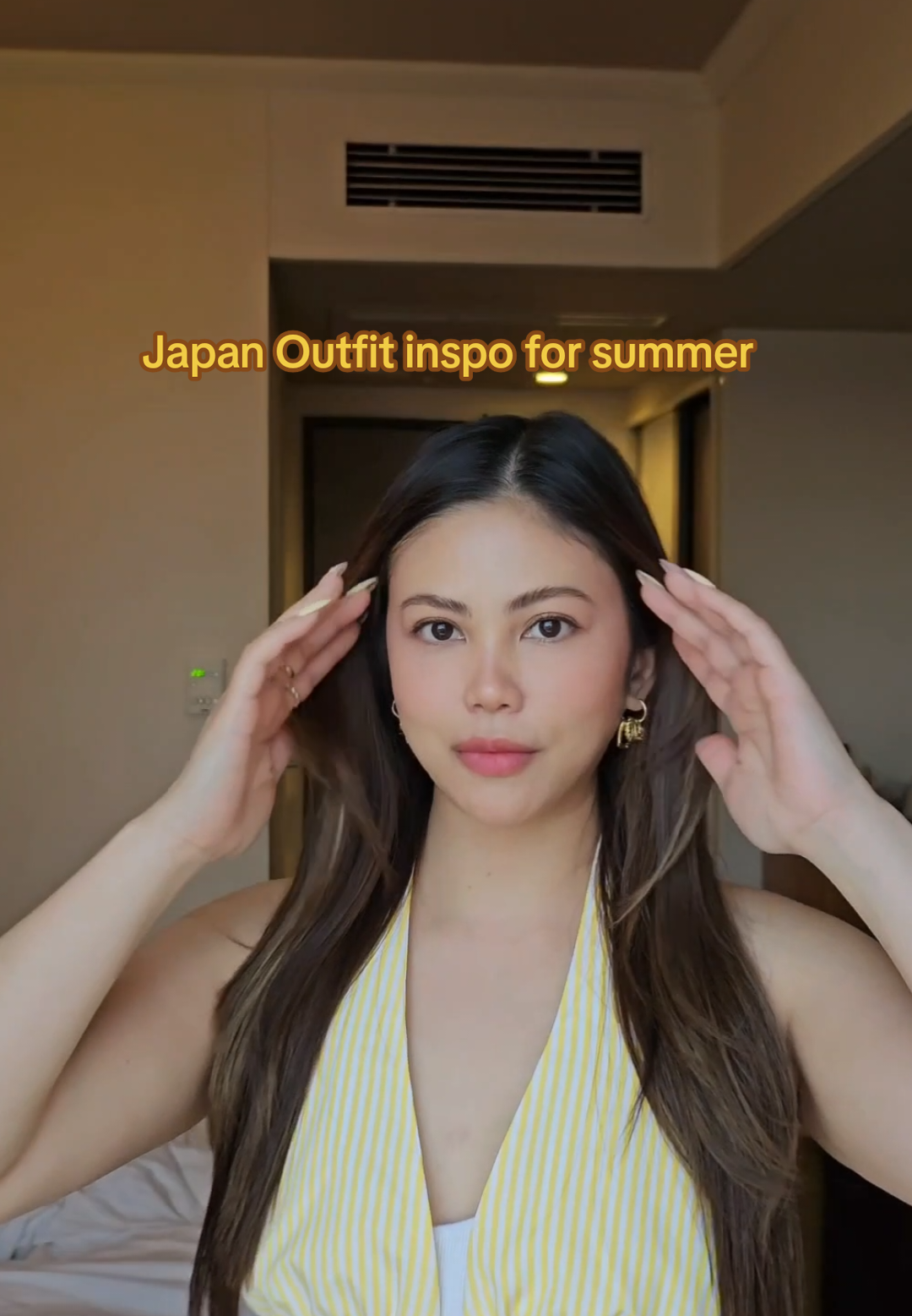 Japan outfit of the day. Simple,cute & girly 💛 #japantravel #japan #japanoutfits #outfitinspo 