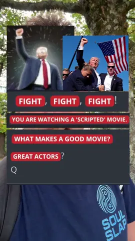 You are watching a scripted movie. What makes a good movie? Great Actors #harrythesoulcoach #donaldtrump #biden #maga #q 