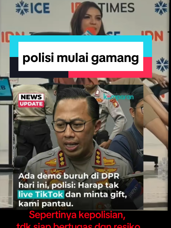 Polisi mulai kehilangan kepercayaan diri. #demo25agustus  #fyppppppppppppppppppppppp  #viraltiktok  #polisi 