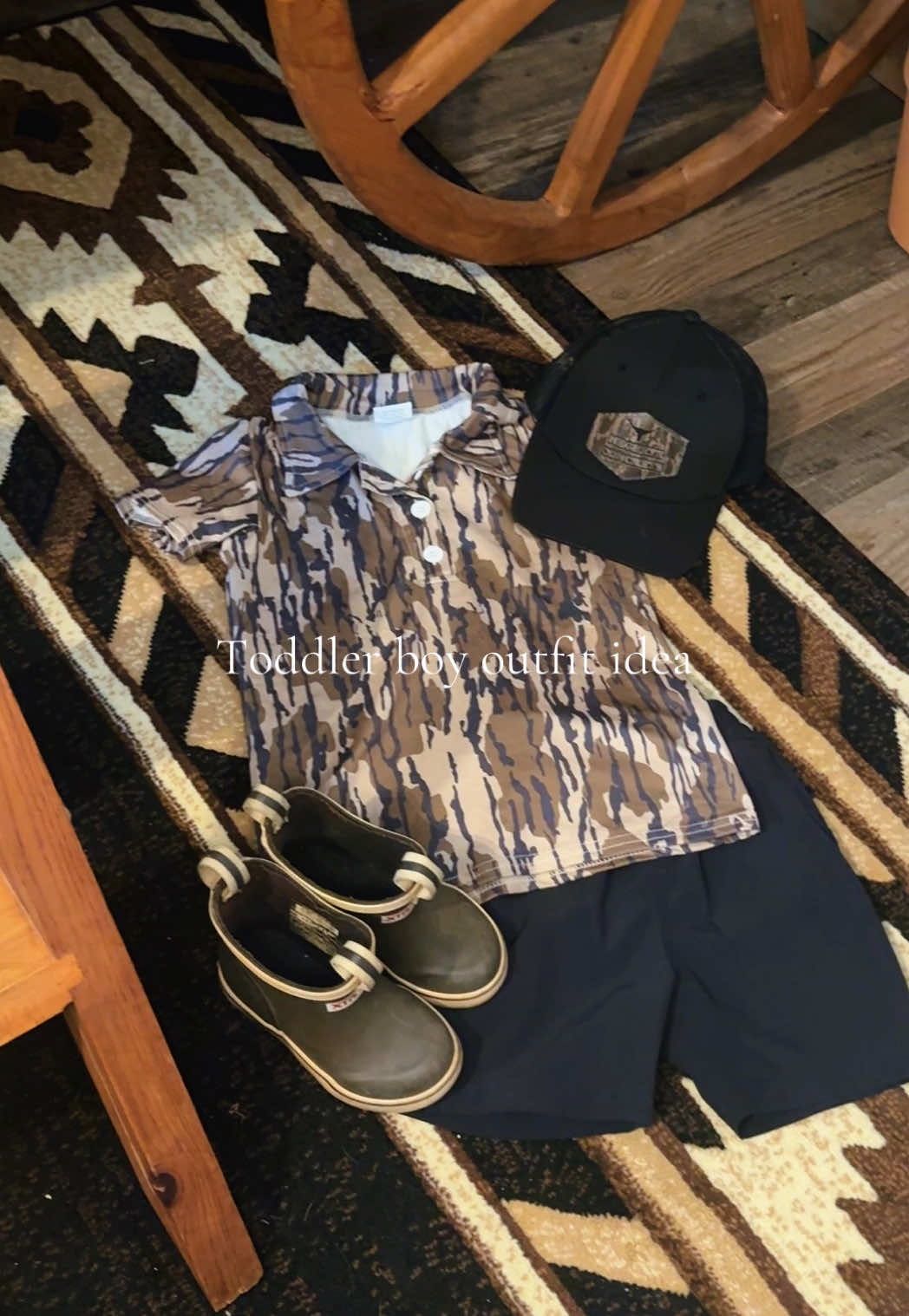 Toddler boy outfit idea 🦌🧡 these camo polos are our favorites!! 