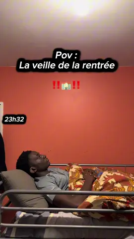 Personne n’arrive à dormir la veille de la rentrée 😴🙅🏿‍♂️ #leh_duc #humour #drole #rentreescolaire #rentree2025 