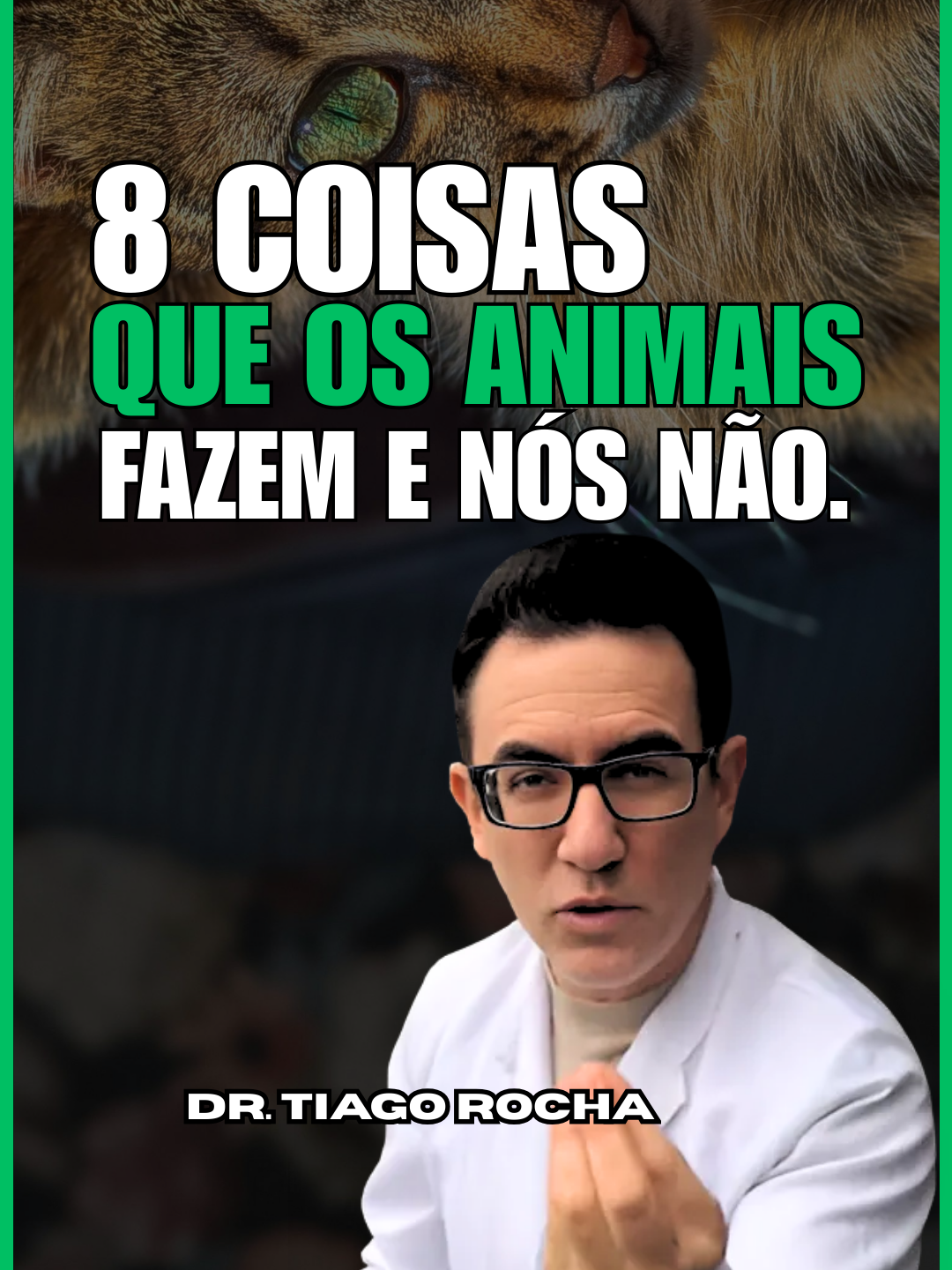 8 COISAS QUE OS ANIMAIS FAZEM E NÓS NÃO FAZEMOS. Dr. Tiago Rocha #andar ##descalço #gato #cachorro #leite #leao #dr #tiagorocha