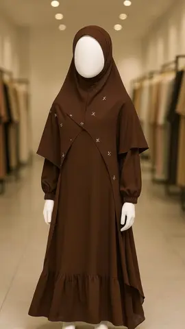 Gamis Abaya Zaina Kids Mahogani mewah elegent terjangkau #dres  #abayaanak  #dresanakperempuan  #gamisanak  #gamismurah 