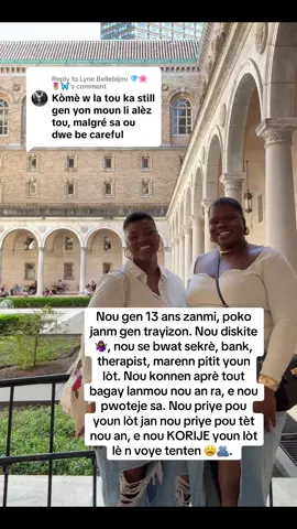 Replying to @Lyne Bellebijou 💎🌸🌷🦋  @Berlineda is literally a little sister 🥹 but thank you for the advice #BestFriends #bestiesforever #sisterhood #haitiantiktok🇭🇹 #pouou 