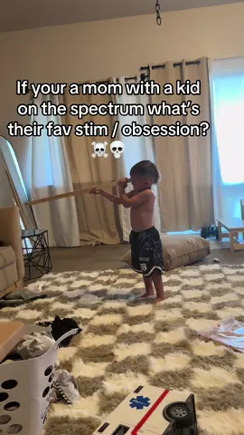 He will literally play for hours by himself like this lol 😂 as long as those hands are moving lol. #mildtomod #autisumawareness #fypシ゚viral #obsessedwithit 