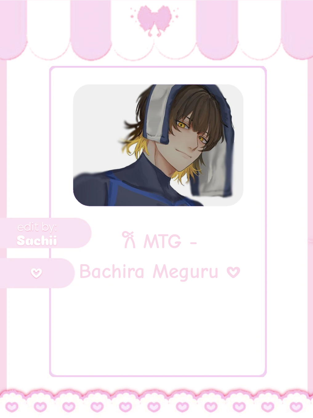 ᰔᩚㅤ৲ᰍ``hoy le toco a bachirita 💛 | si quieren de un personaje, pongan en los comentarios jeje (si les pinta) #fypシ #bluelock #bachirameguru #animeedit #xyzbca 