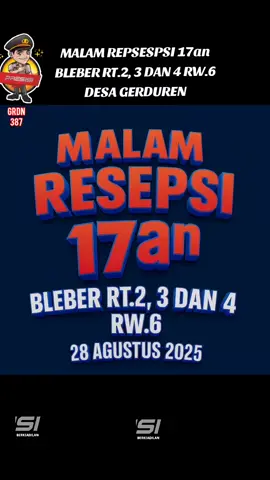 GIAT MALAM REPSESPSI 17an BLEBER RT.2, 3 DAN 4 RW.6 KADUS 3 DESA GERDUREN 28 AGUSTUS 2025 #kecamtanpurwojati  #pemdes_gerduren  #polriuntukmasyarakat  #PolrestaBanyumas  #hutrike80indonesia🇮🇩 