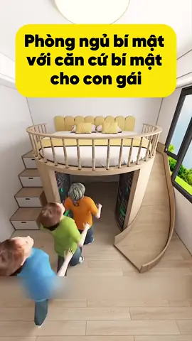 Phòng ngủ bí mật với căn cứ bí mật cho con gái - Bin Decor #nhadep #noithat #homedecor (1)