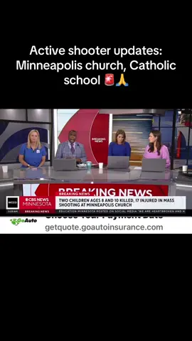 BREAKING: Active shooter at Minneapolis church and Catholic school; shooting at Catholic school ongoing 🚨🙏🕊️ Day after update — authorities confirm ongoing investigation, community remains in shock, prayers and support continue, updates to follow. #CatholicSchoolShooting #PrayersForAll #SupportAndJustice #BreakingNews #Minneapolis   
