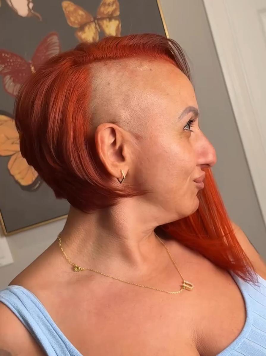 Love the red haircut 