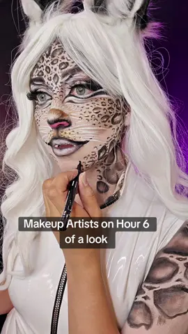 🥀 The way you lock in and the realize you're gonna be here ALL day ☠️ #makeupartist #houseofquartz #leopardmakeup #humor 