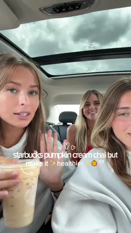 if you’re looking for a healthier alternative for the starbucks pumpkin cream chai, I think we cracked the code #creatorsearchinsights #starbucksorder #starbucksorder #fallmenu #pumpkinseason 