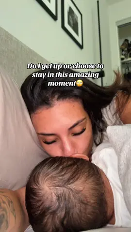 It really is an internal conflict to get up and be productive or stay right here😂🙌🏼❤️ ##girlmom##ftm##SAHM