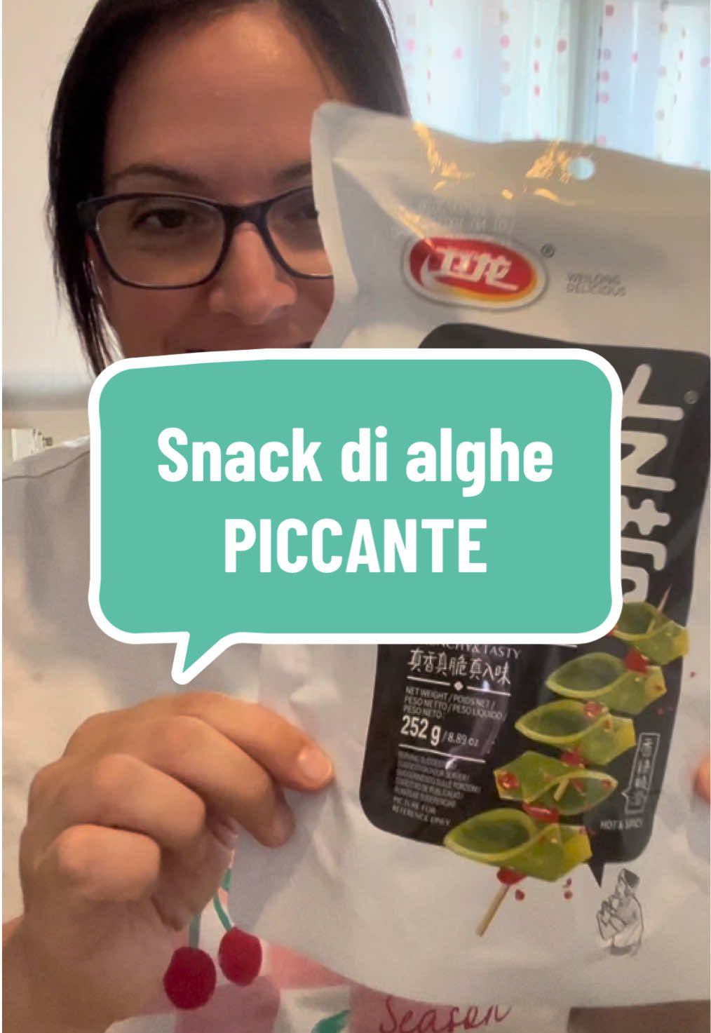 Snack cinese di alghe gusto piccante 