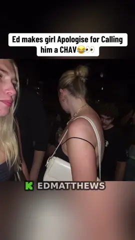 Ed makes girl Apologise for Calling him a CHAV😂👀#kick #edmatthewstokky #chav #usa #livestream 