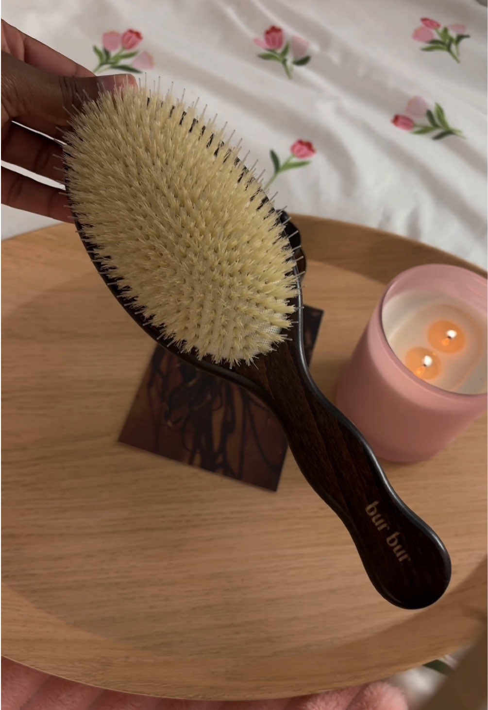 Honestly the best brush I’ve used @BUR BUR 🤎 #straightnatural #straightnaturalblackgirl #naturalhair #fyp 